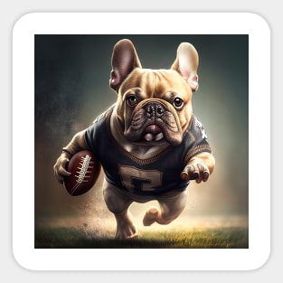 French Bulldog playing football Sticker